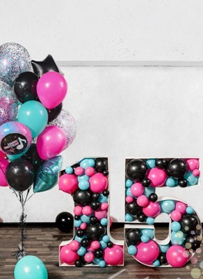 Воздушные шары Вечеринка блогеров с аэромозайкой (Большой сет №12)