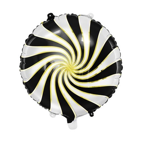 Воздушный шар Круг "Конфетка черная"