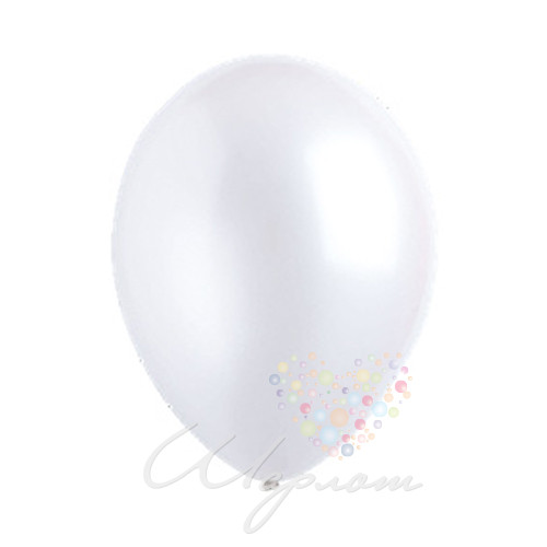 Воздушный шар Белый металлик