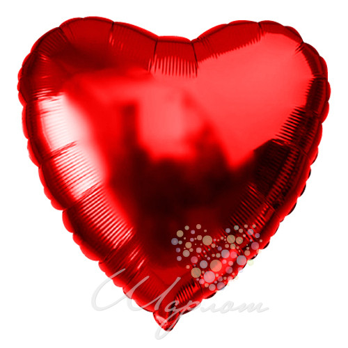 Красное фольгированное сердце