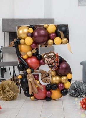 Воздушные шары Цифра аэромозаика "Путешествие в Хогвартс" 