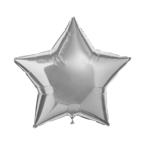 Воздушный шар Звезда SILVER (серебряная)