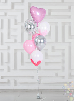 Воздушные шары Розовая нежность (Малый сет №4)