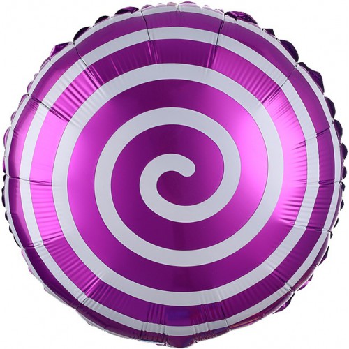 Воздушный шар Круг "Леденец" (Фиолетовый)