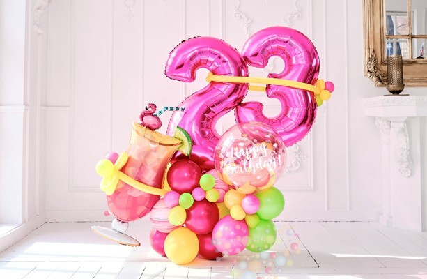 Стойка с двумя цифрами "Summer Vibe"