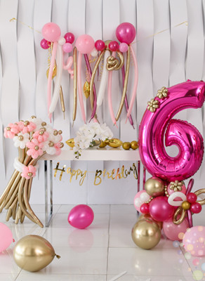 Воздушные шары Pink Party (Средний сет №5)