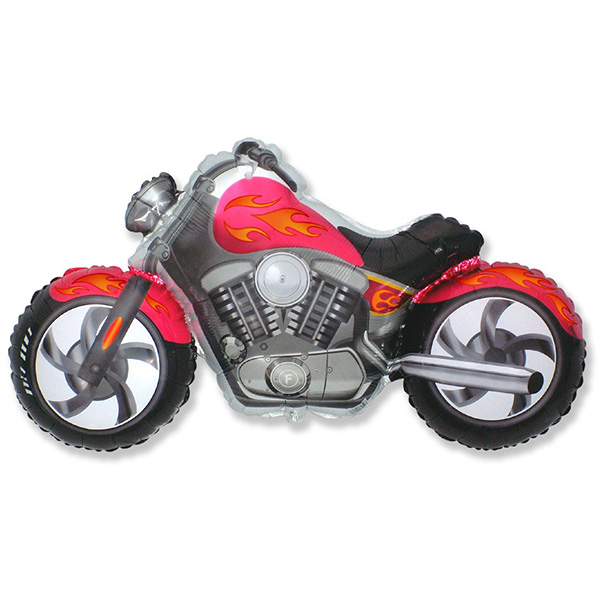 Воздушный шар Мотоцикл малиновый