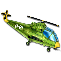 Воздушный шар Вертолет зеленый