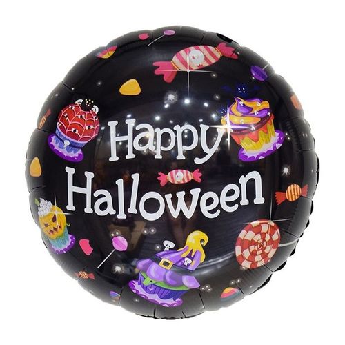 Воздушный шар Круг "Сладости на Хэллоуин"