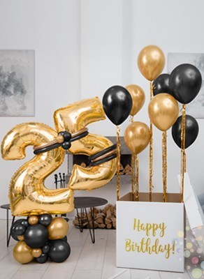 Воздушные шары Дольче Вита (Средний сет №10) с черными шарами