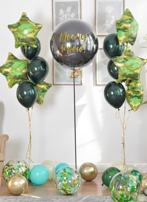 Воздушные шары Камуфляж "Средний сет №8"