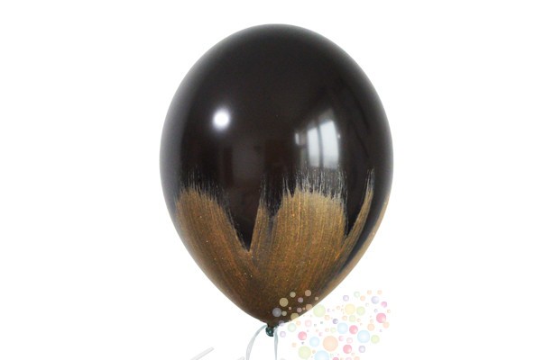 Воздушный шар Шар Браш черный/золотой