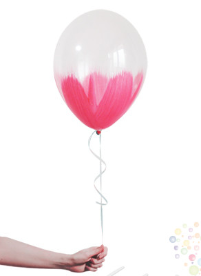 Воздушные шары Шар Браш прозрачный/ярко-розовый