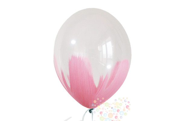 Воздушный шар Шар Браш прозрачный/нежно-розовый