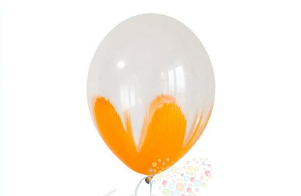 Воздушный шар Шар Браш прозрачный/оранжевый