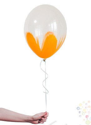 Воздушные шары Шар Браш прозрачный/оранжевый