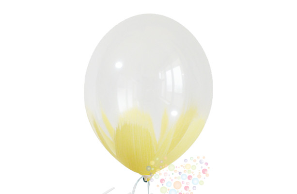 Воздушный шар Шар Браш прозрачный/желтый