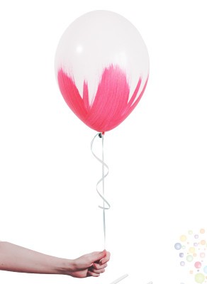 Воздушные шары Шар Браш белый/ярко-розовый