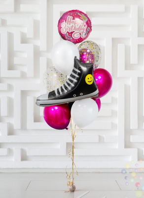 Воздушные шары Букет ''Кеды" розовый