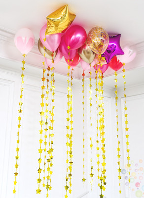 Воздушные шары Набор шаров под потолок "Девичий восторг" 16 шт