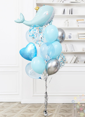 Воздушные шары Букет гелиевых шаров "Колыбельная для малыша"