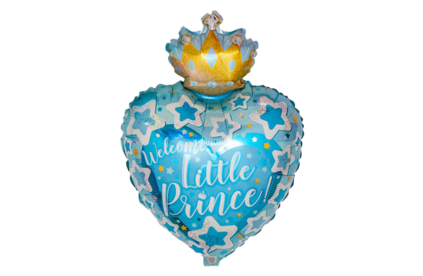 Воздушный шар Сердце с короной "Маленький принц" на англ.