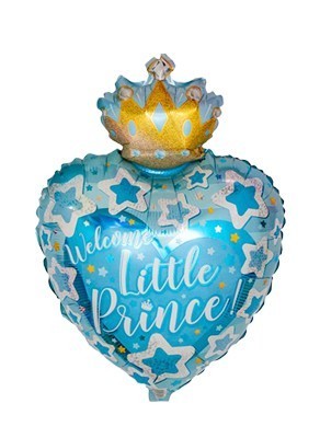 Воздушные шары Сердце с короной "Маленький принц" на англ.