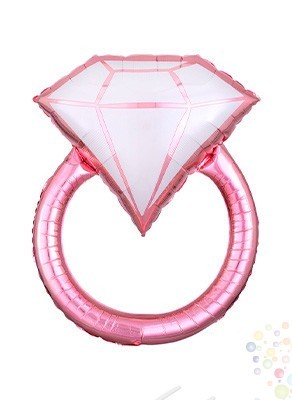 Воздушные шары Кольцо с бриллиантом розовое золото