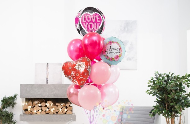 Воздушный шар Букет "Любимой мамуле"