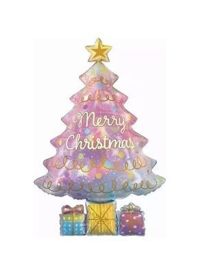 Воздушные шары Фигура "Новогодняя елочка в нежных тонах"