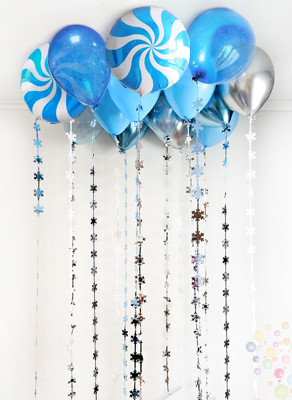 Воздушные шары Набор шаров под потолок "Новогодний блеск" 15 штук 
