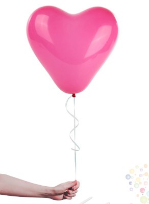 Воздушные шары Шарик в форме сердца ''Ярко-розовый'' пастель 