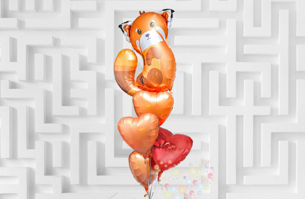 Воздушный шар Букет "Влюбленная панда"