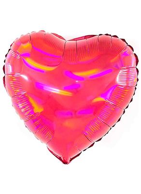 Воздушные шары Сердце Перламутровый блеск Рубин