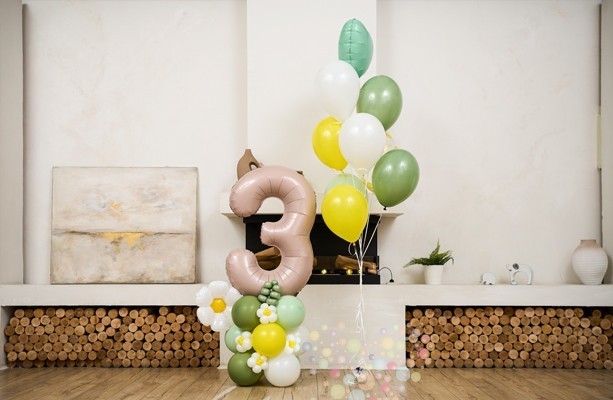 Воздушный шар Ромашки "Средний сет №1"