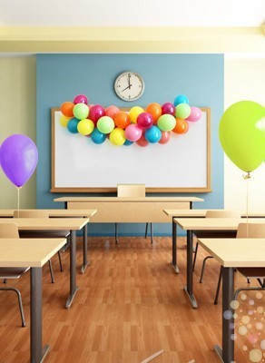 Воздушные шары Оформление класса "Разноцветное"