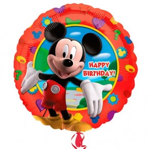 Воздушные шары Круг "С днем рождения" Микки Маус 