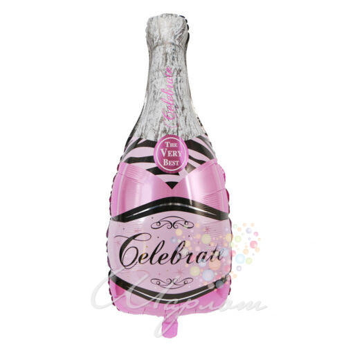 Воздушный шар Шар "Шампанское" (розовая бутылка) 